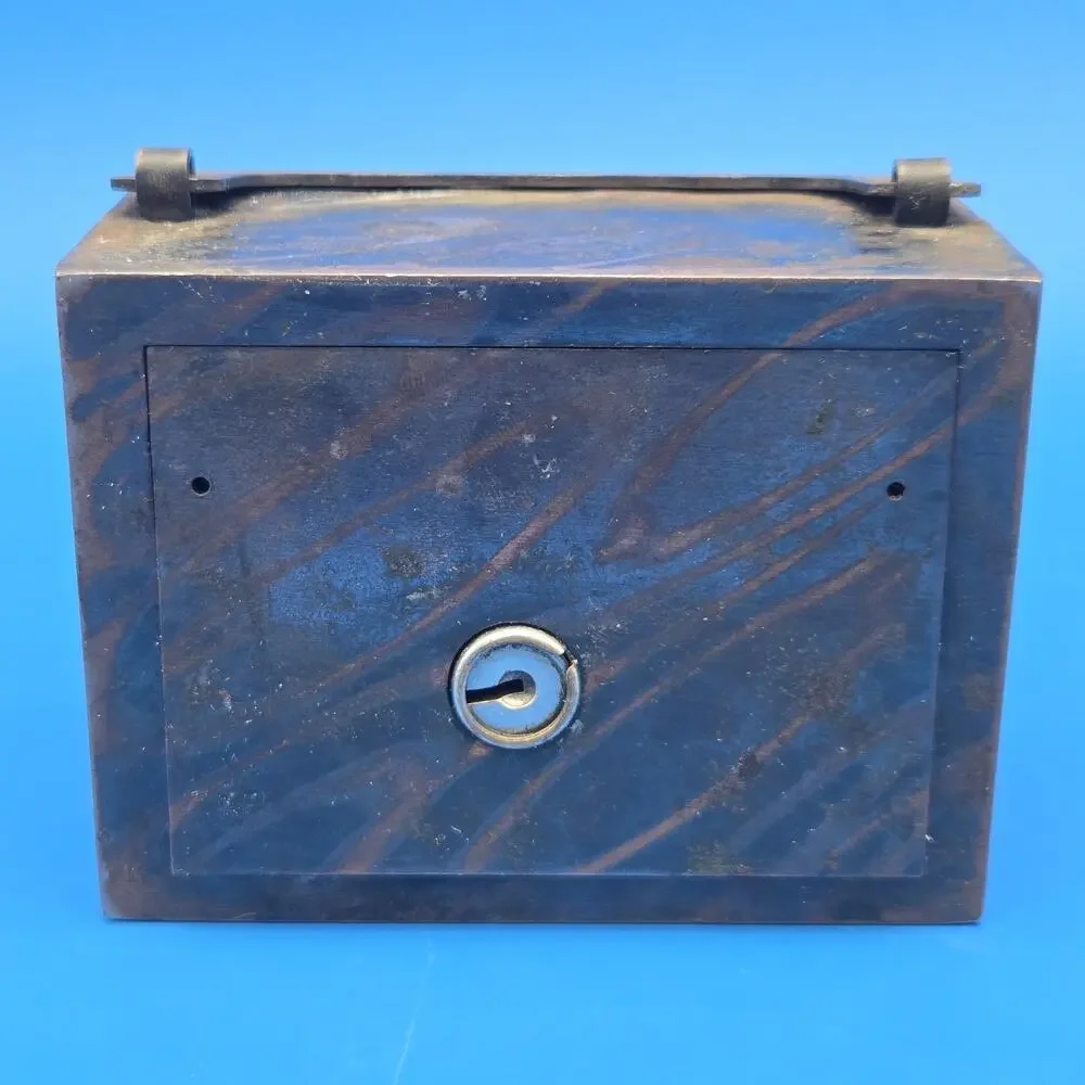 Antique W.F. Burns Coin/Paper Savings Bank - No Key